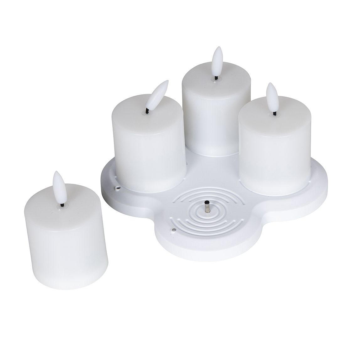 Oppladbare små kubbelys 4pk
