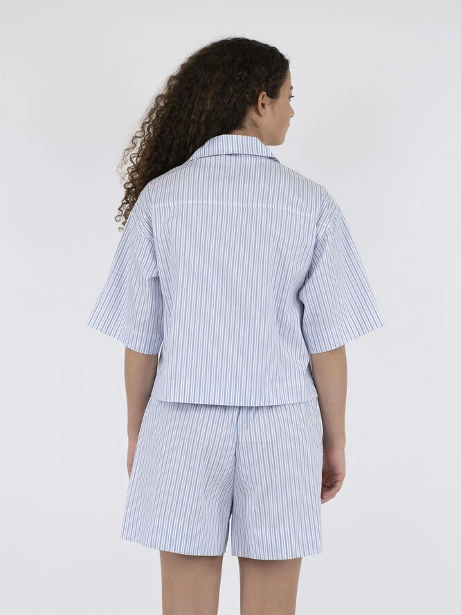 Neo Noir Ginna Stripe Shirt Light blue