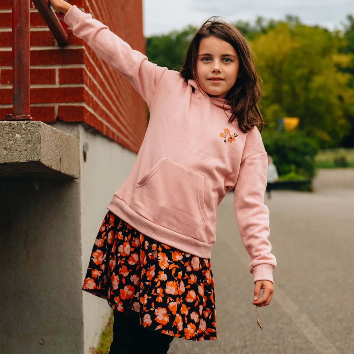 Look Robe Ouatée Capuchon Fleurs 7-14ans