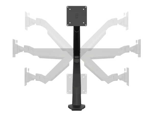 Multibrackets M VESA Gas Lift Arm Single HD - Monteringssæt (drejelig arm, klemme til montering på skrivebord) - for fladt panel - aluminium - sort - skærmstørrelse: 15