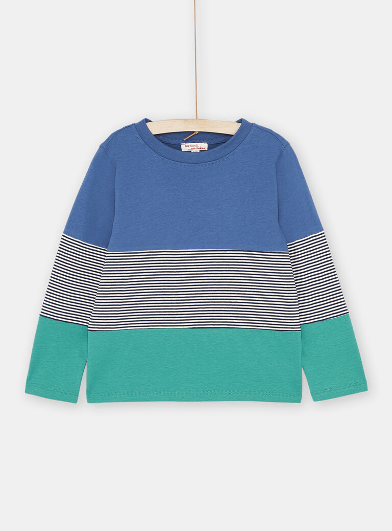 T-Shirt bleu et vert garçon