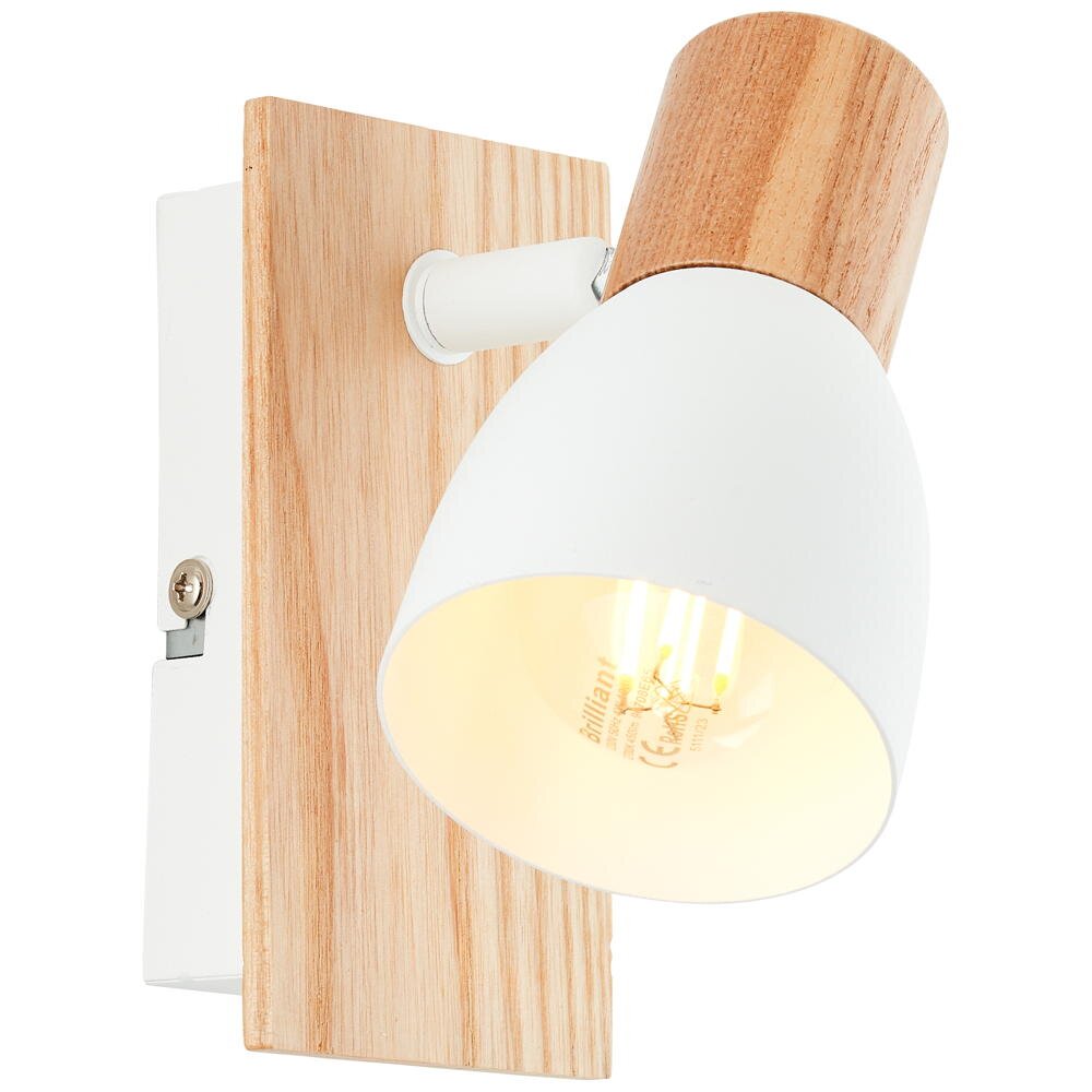 Daintree wandlamp in wit en naturel E14