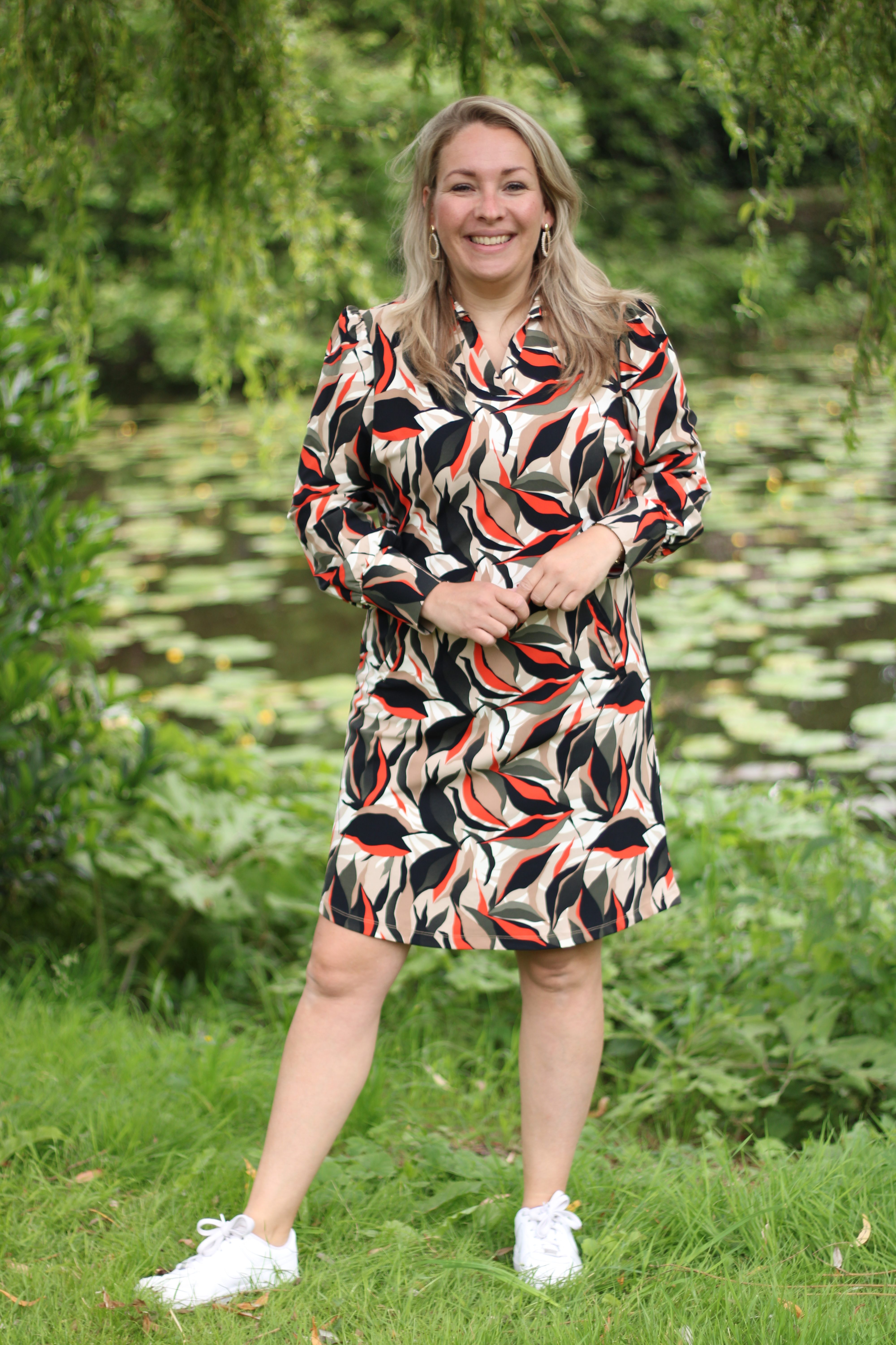 Zoso - Erica Printed Travel Dress - Redclay/Camel