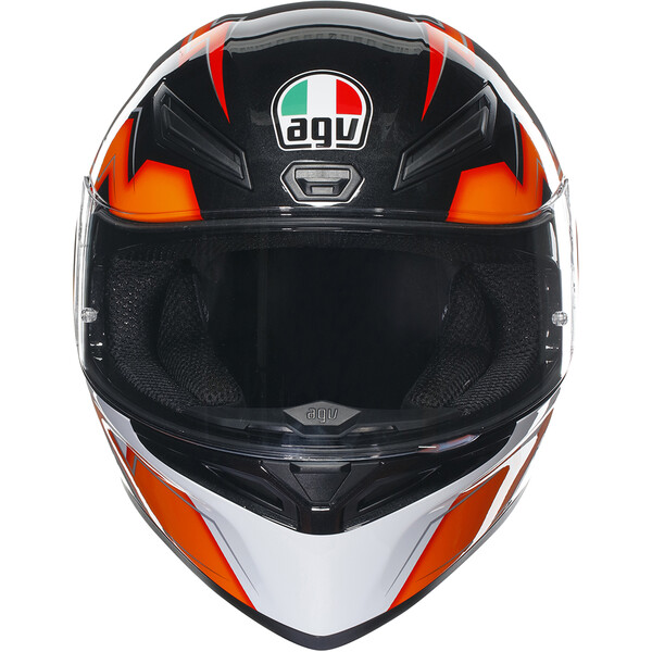 AGV - Casque K1 S Kripton Noir / Orange / Blanc