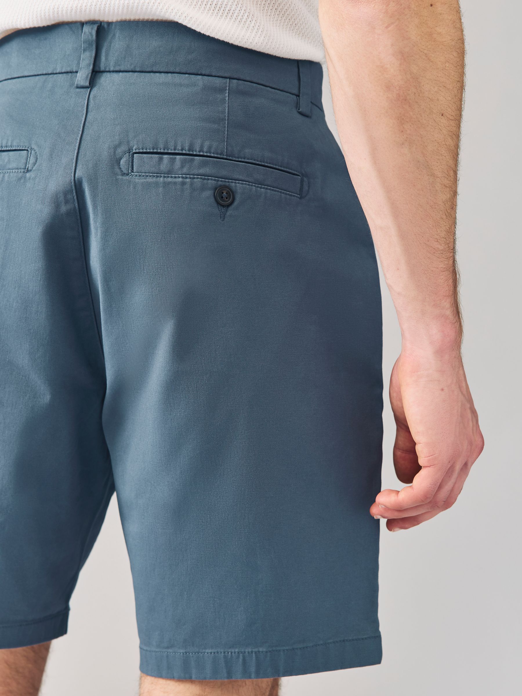 Blauw/grijs - Straight fit - Set van 2 chinoshorts met stretch