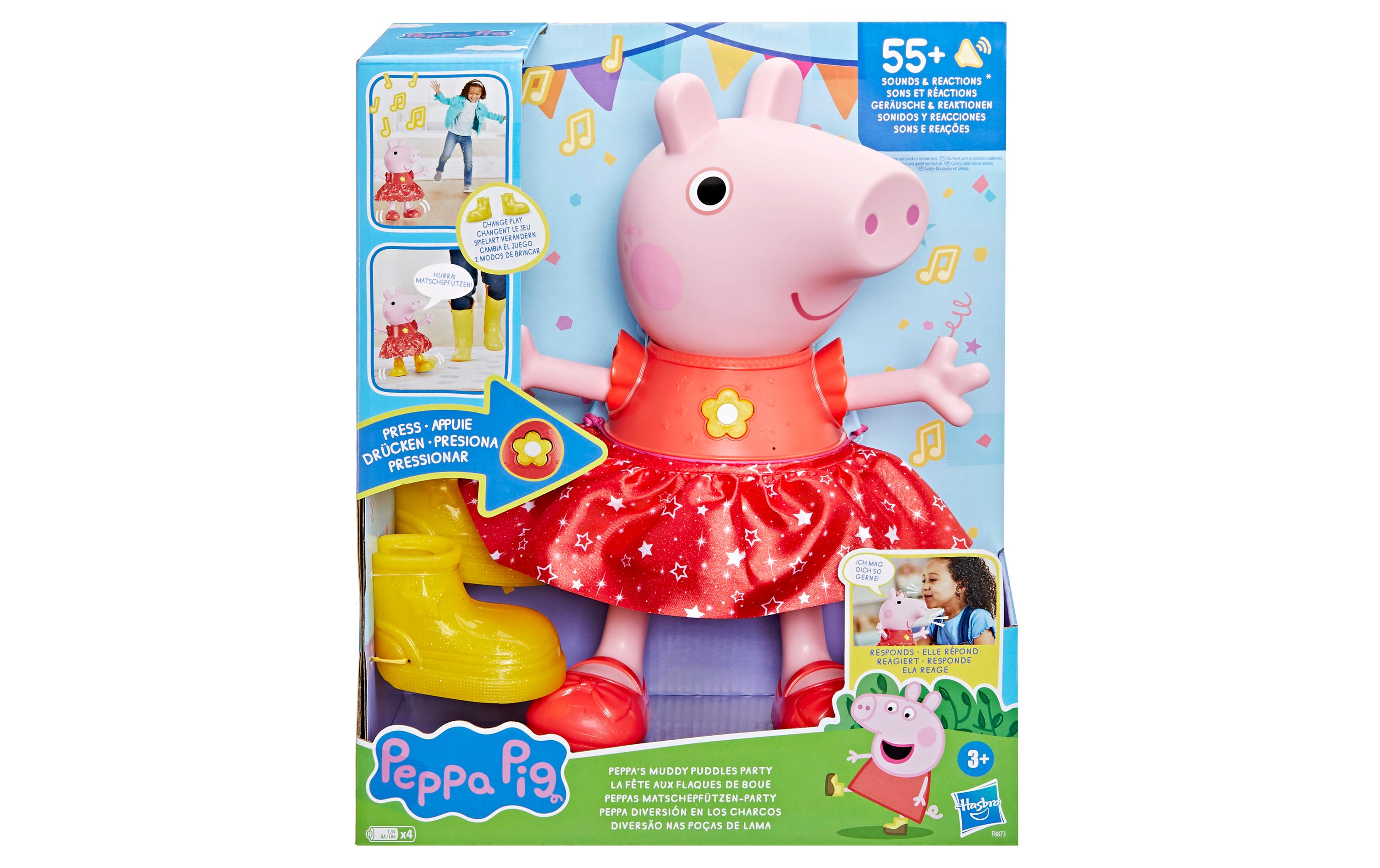 Spielfigurenset Peppas Matschepfützen-Party -DE-Interaktive Puppe mit Soundeffekten