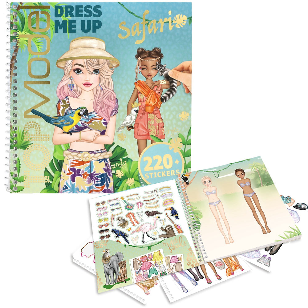 Køb TOPModel Safari Dress Me Up Klistermærkebog