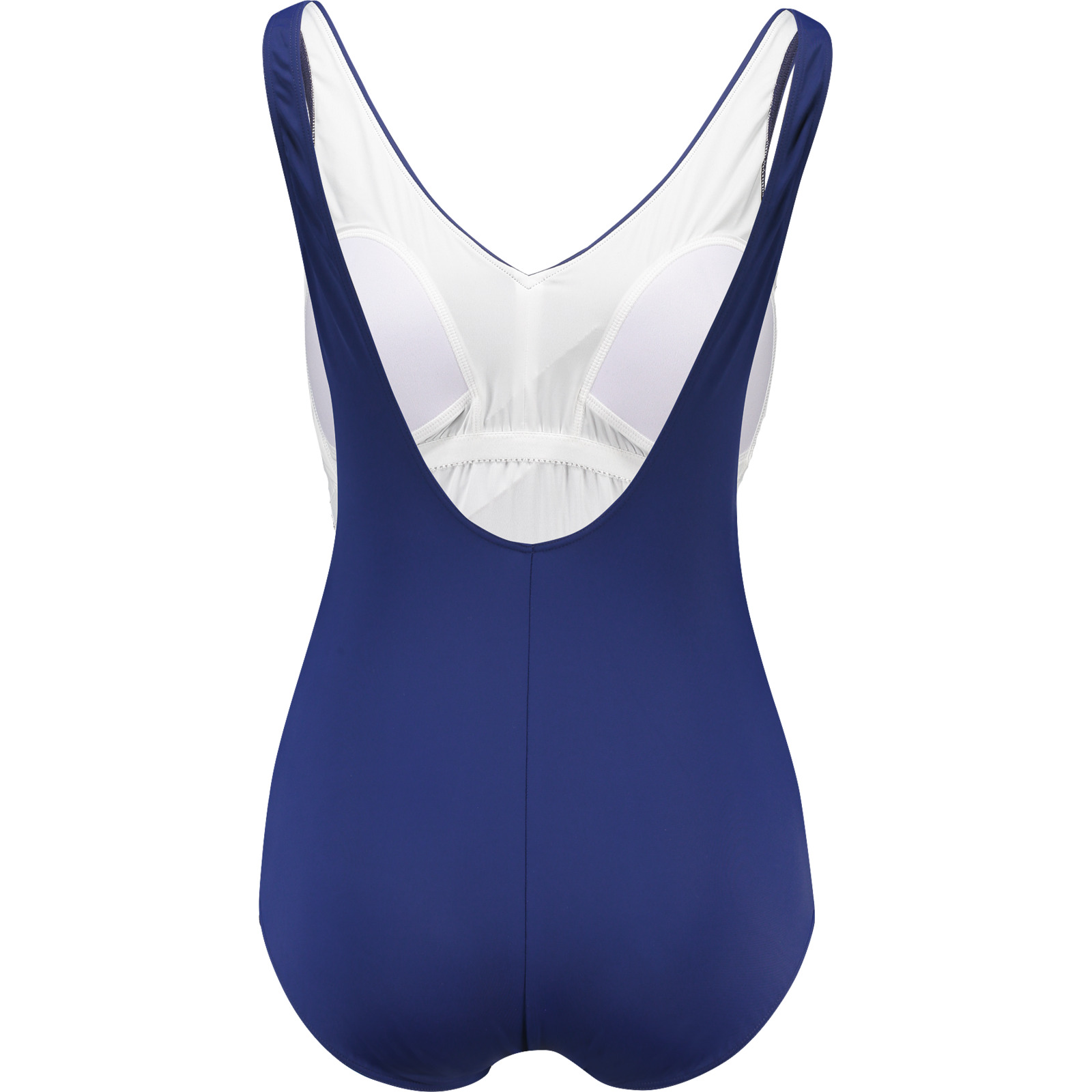 Damen-Badeanzug Damen Piping soft cups 42C, blau