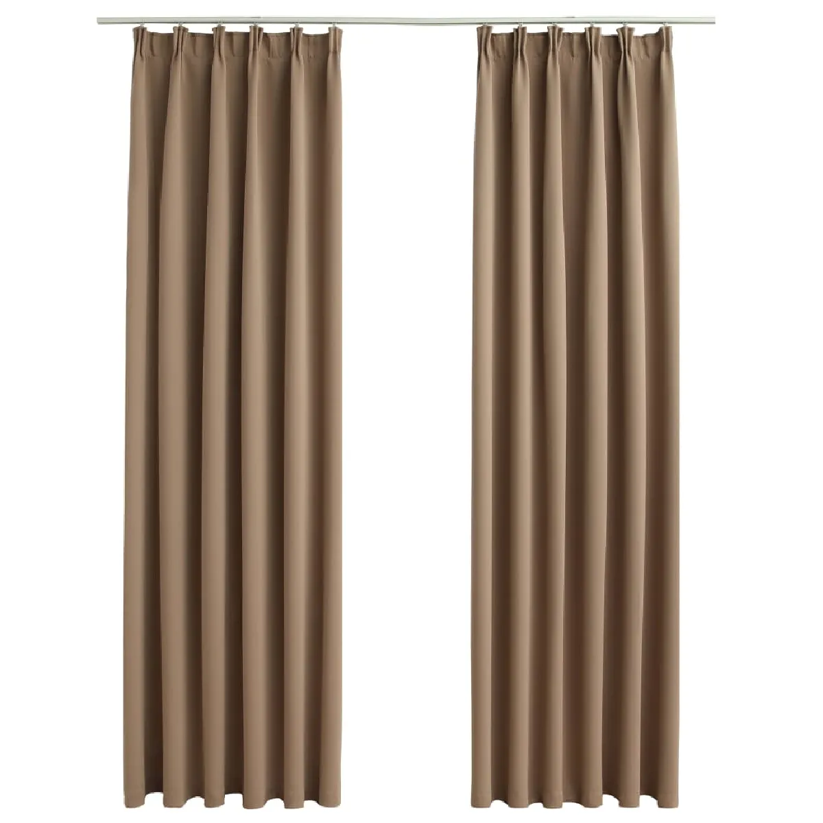 vidaXL Rideaux Occultants Taupe