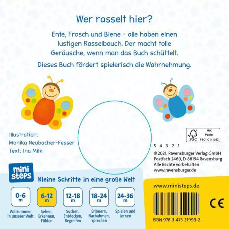 Ravensburger ministeps® Meine bunten Ri-Ra-Rasseltiere