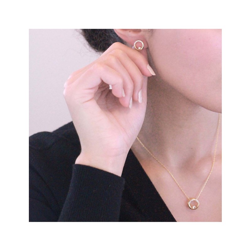 Parure Clarine : Doré et Cristal
