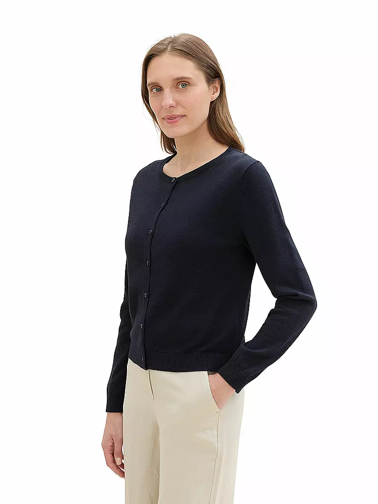 TOM TAILOR Strickjacke dunkelblau