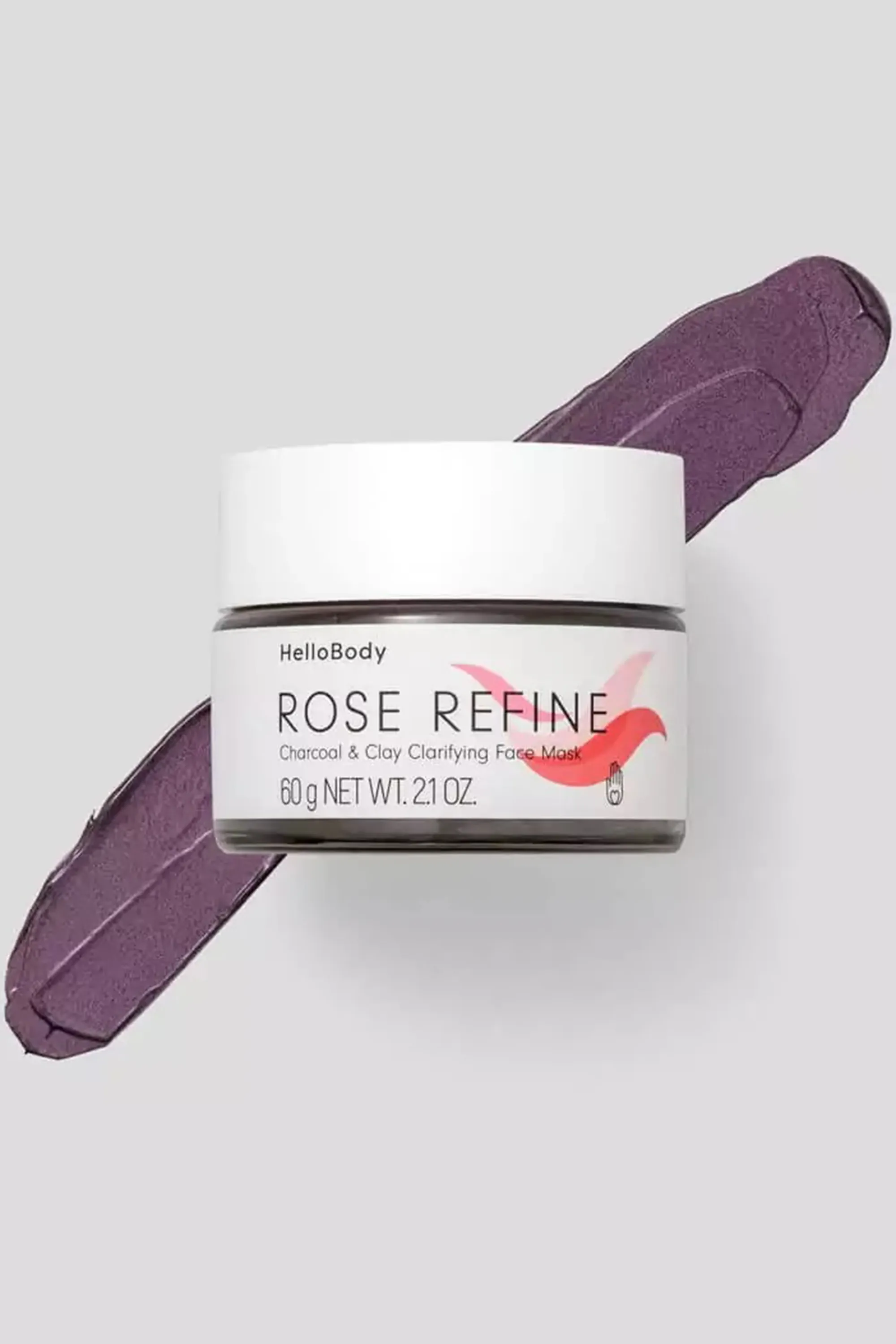 HelloBody Masque nettoyant visage Rose Refine-60 g
