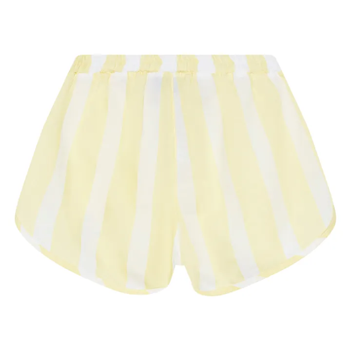 Weekend House Short Rayure Coton Bio | Jaune