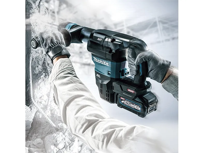Makita XGT HM001GM201 - Roterende hammer - ledningfri - SDS-max - 9.4 Joule - 2 batterier - 40 V