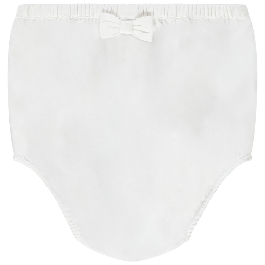 Ensemble de cérémonie robe en tulle brodé + bloomer pour bébé fille