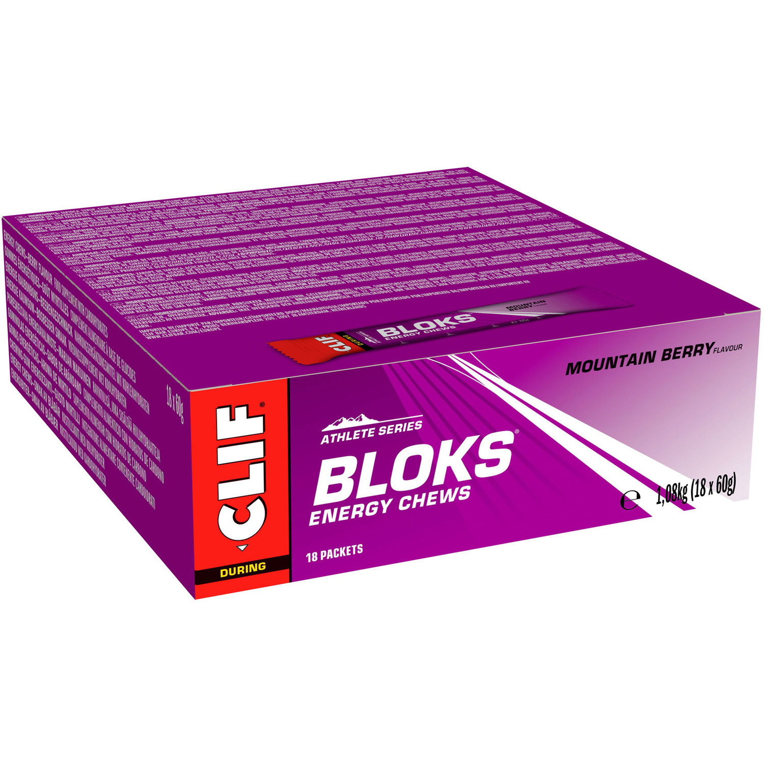 Clif® Blok Energy Chew Mountain Berry (18 stuks)