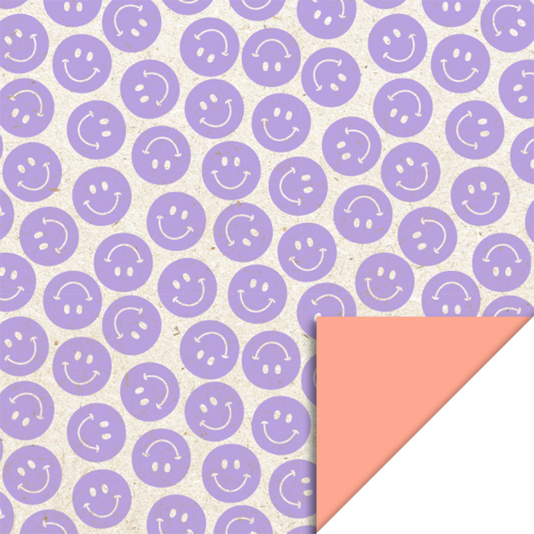 house of products inpakpapier smile salmon - lilac - 3 m