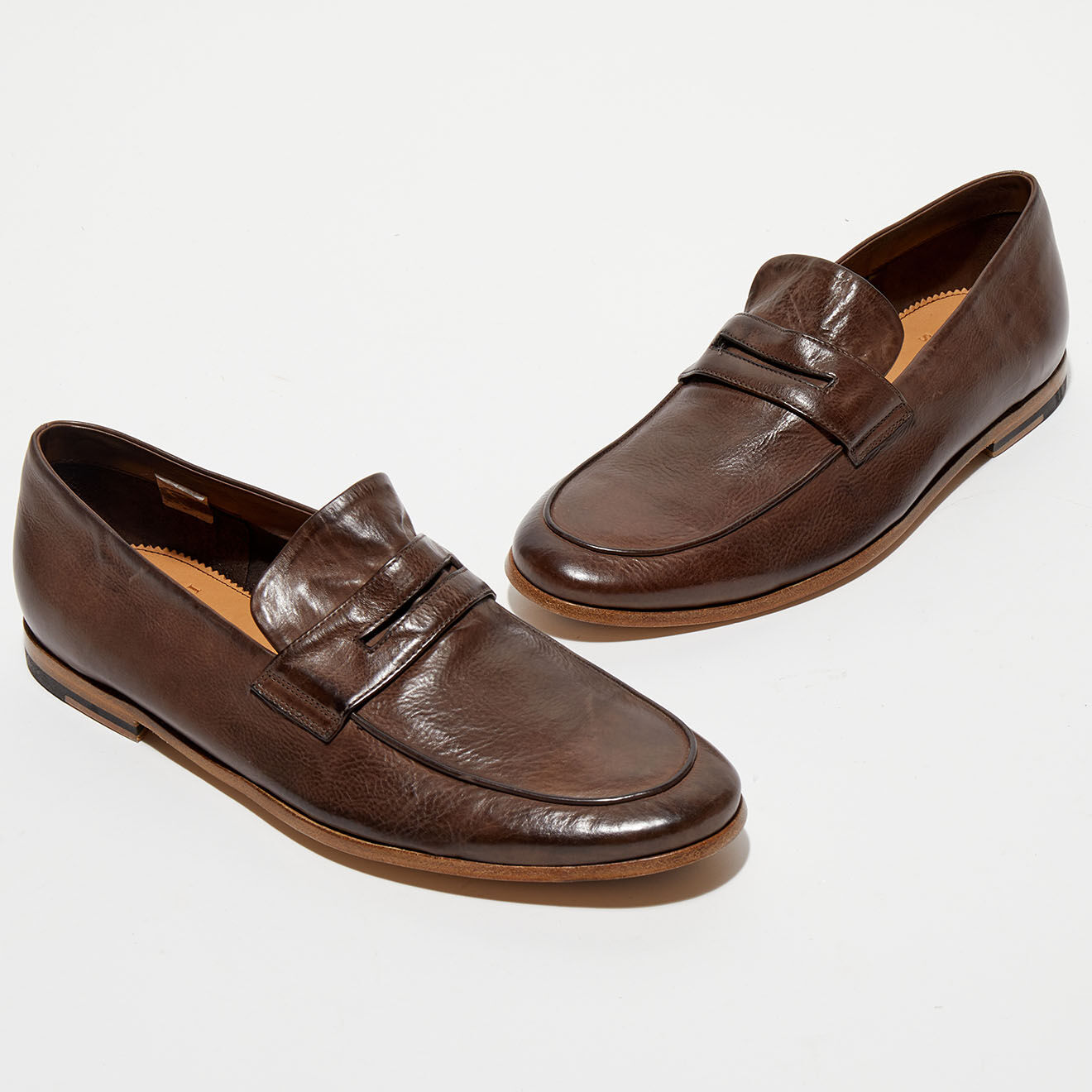 Sturlini Mocassins en Cuir Brenta Carver marron foncé