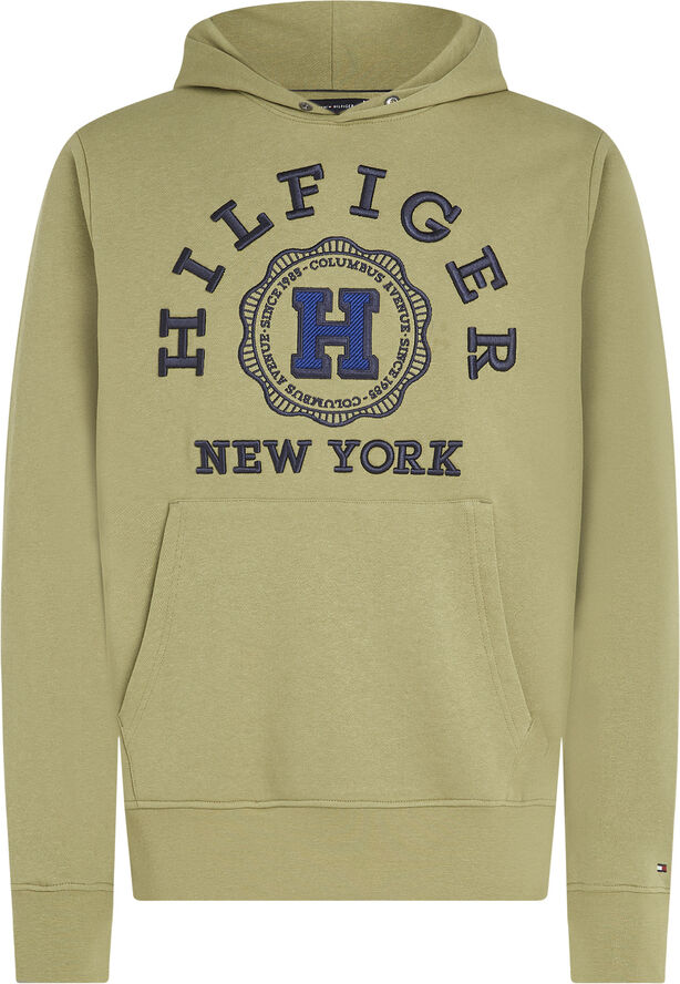 Tommy Hilfiger HILFIGER COIN LINEN HOODY Faded olive