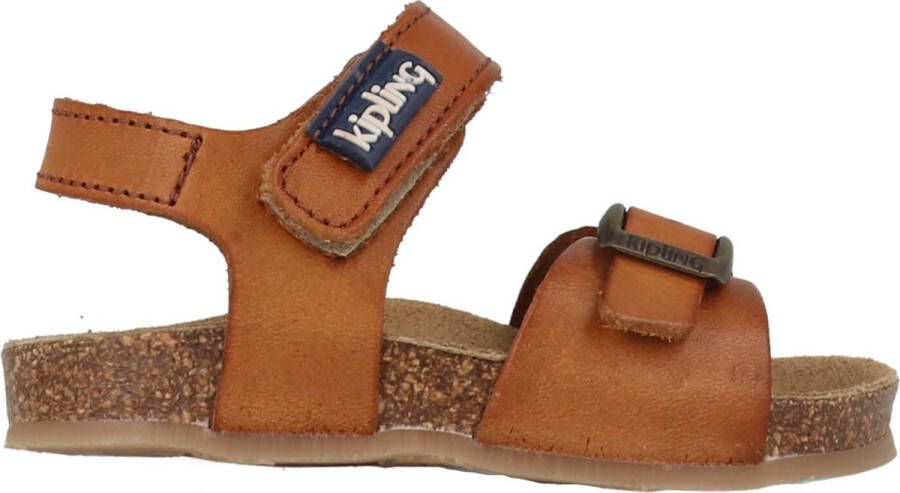 Kipling Fabio leren sandalen cognac Bruin Jongens Leer Effen 25