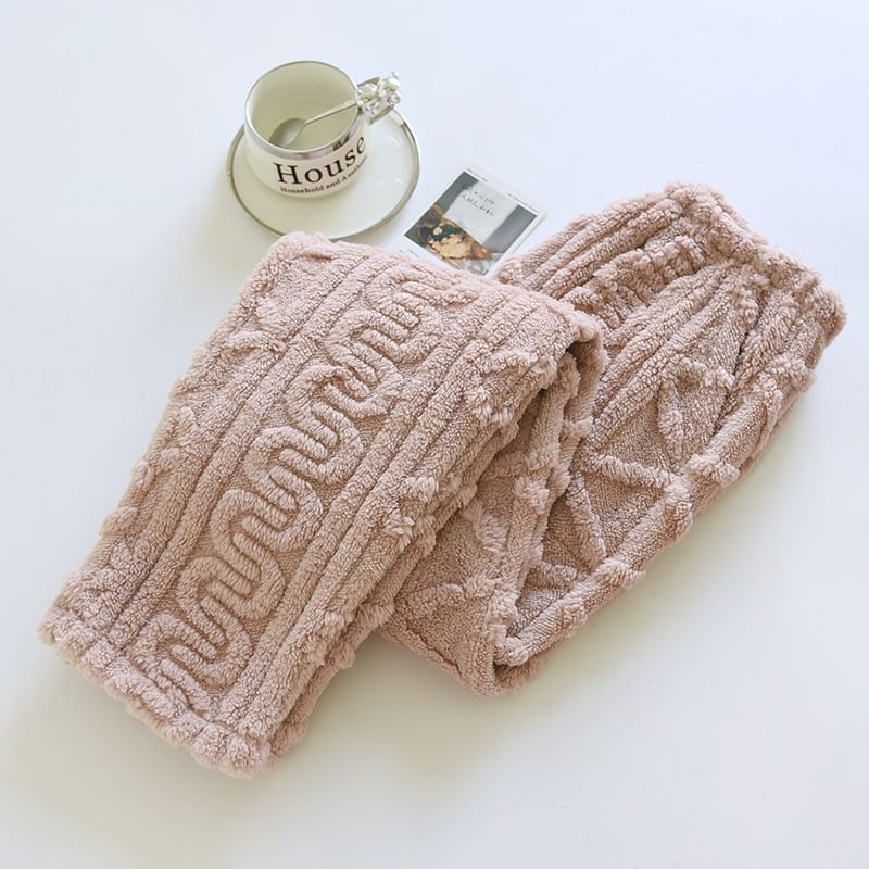 Somnus - Koppel bijpassende pyjamabroek met elastische taille en jacquard fleece