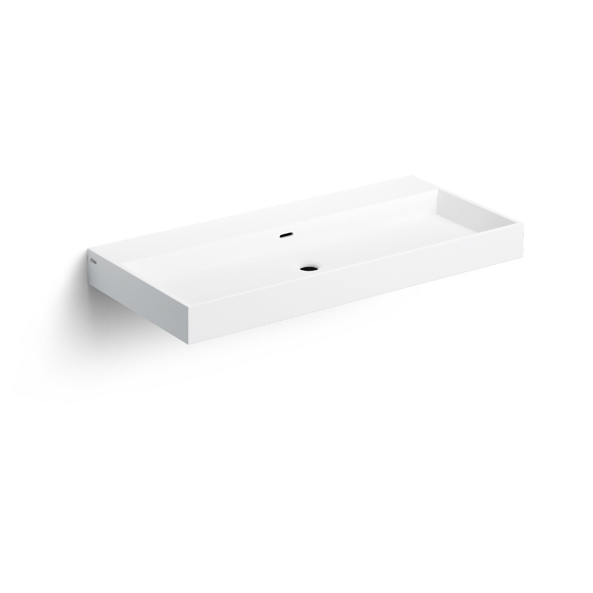Clou Wash Me wastafel solid surface 90cm wit mat