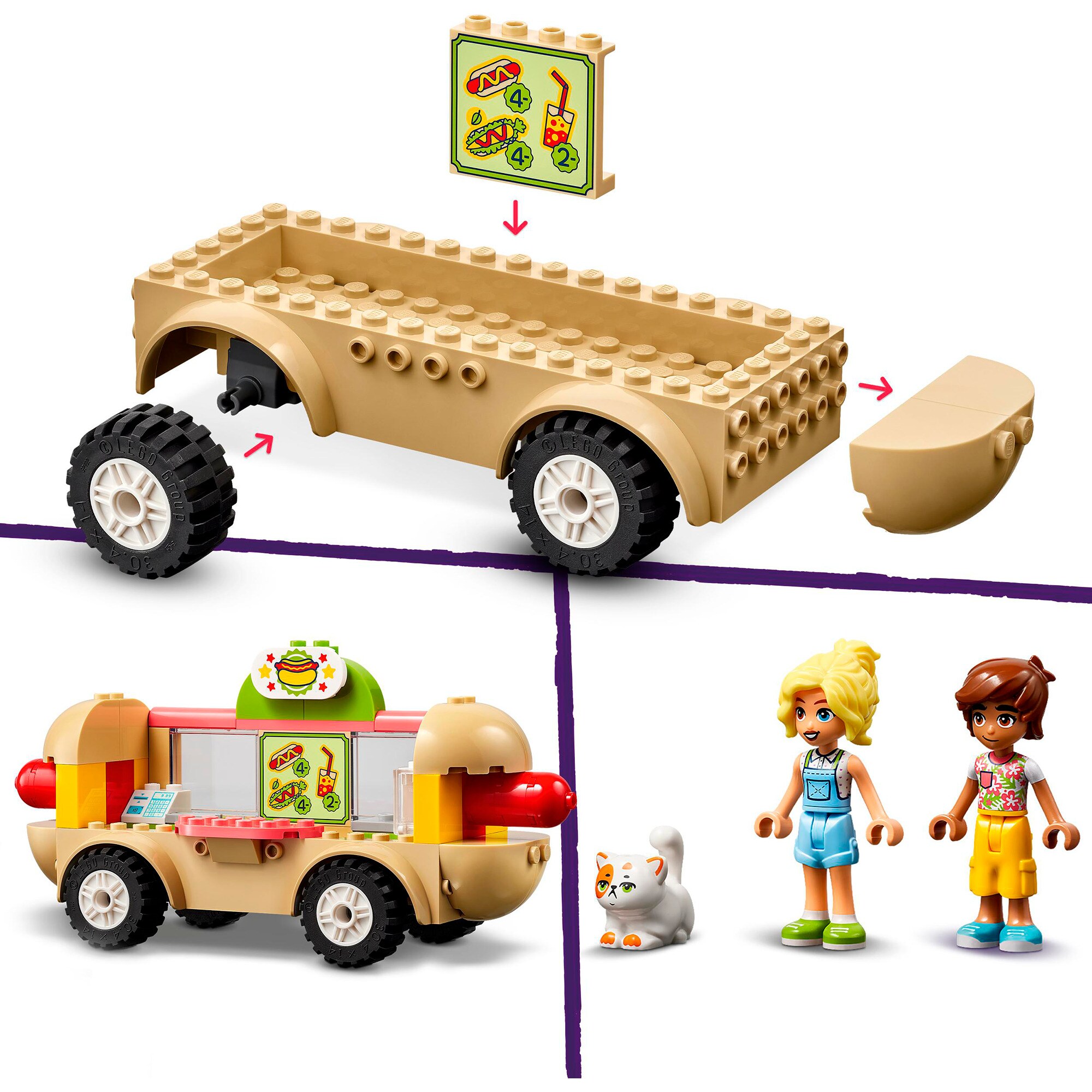 LEGO Konstruktionsspielzeug Friends Hotdog-Truck