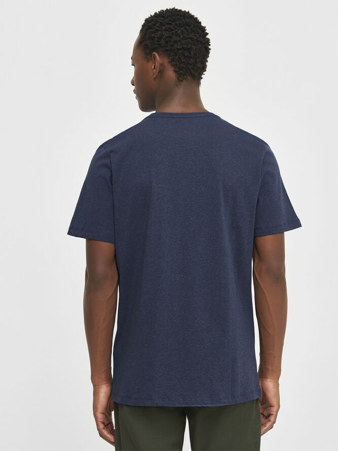 Knowledge Cotton Apparel AGNAR basic t-shirt - Regenerative Organic Certified™ - GOTS/Vegan Insigna blue melange