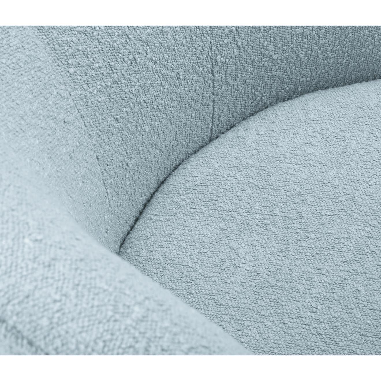 Mazzini Sofas Canapé Clove 3 places Velours bouclé bleu clair - 180x77x80 cm