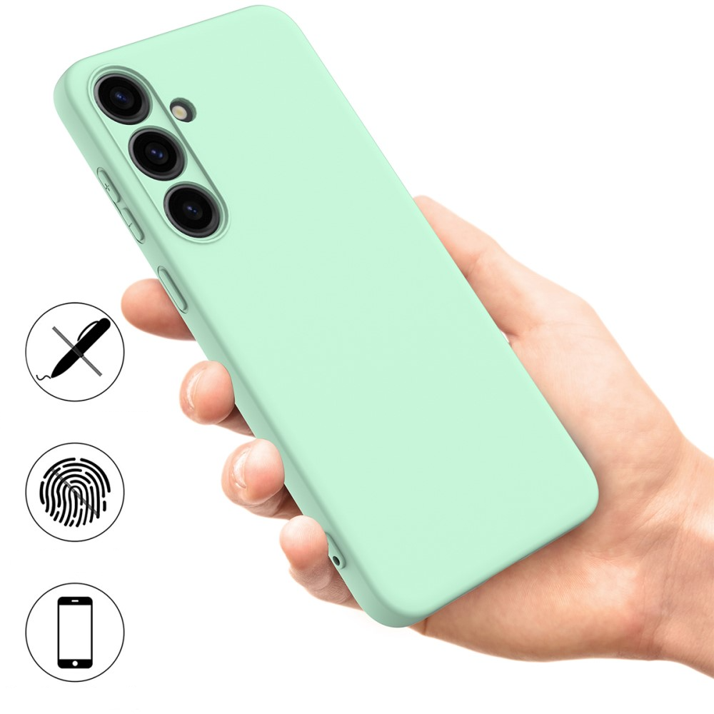 Samsung Galaxy S24  Plus Silikon Case Hülle mit Kameraschutz   Trageschlaufe - Türkis