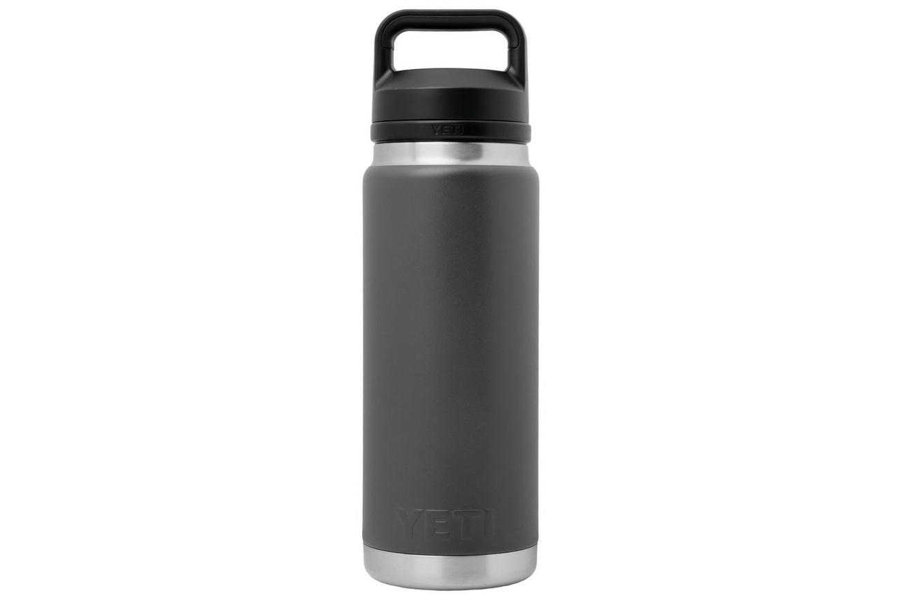 Yeti Rambler Bottle 26oz Chug Cap, Charcoal Grey, thermosfles met drinkdop, 769 ml