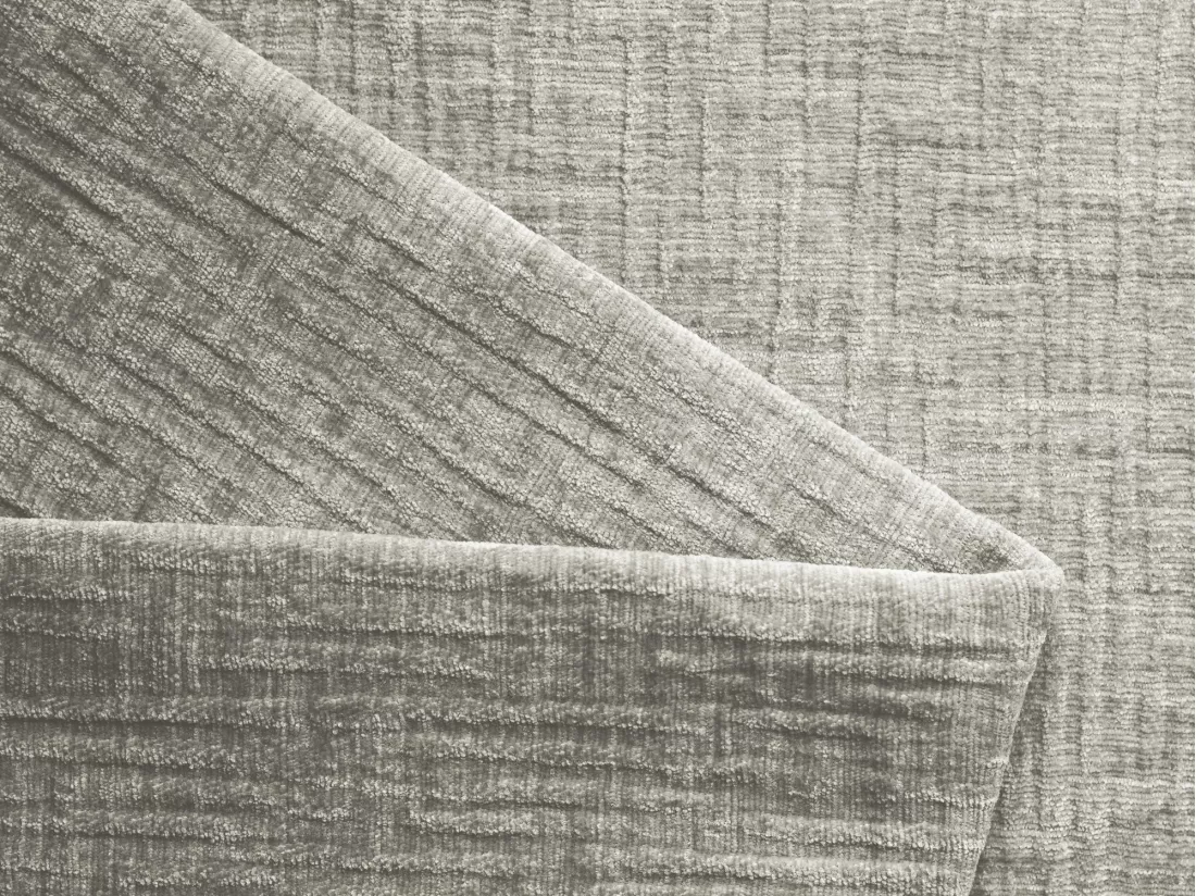 Fauteuil en tissu chenille - argent - AILANI