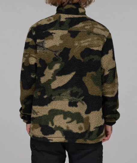 Salty Crew Swellter High Pile Sherpa Zip Camo