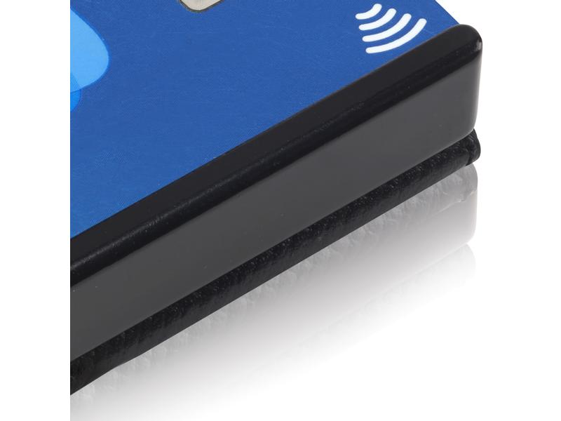 ZNAP Portemonnaie Slim Wallet Glattleder Black, 8er Portemonnaie mit entfernbarem Münzfach