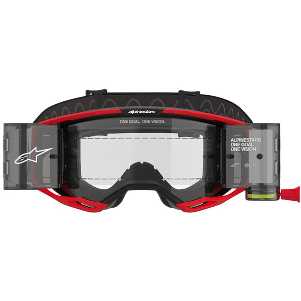 Alpinestars - Masque Vision 8 Luar Roll-Off Noir / Blanc / Rouge / Transparent