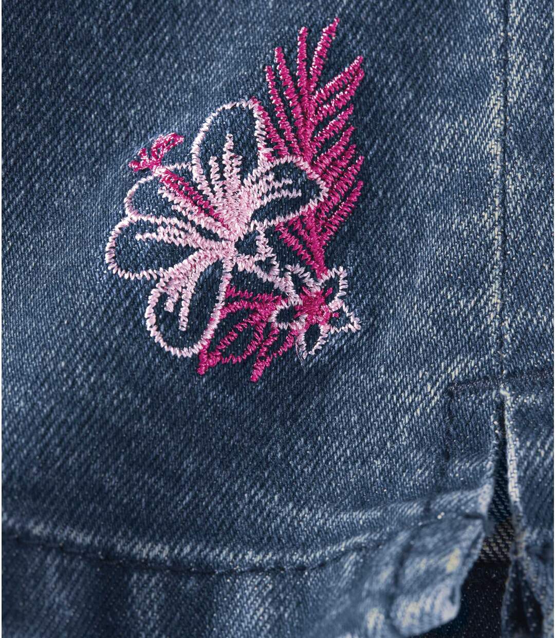 Pantalon Jegging 7/8ème en Jean Brodé
