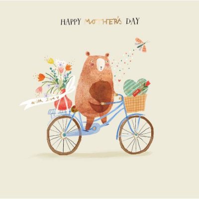 Bear On Bike Mother's Day Card