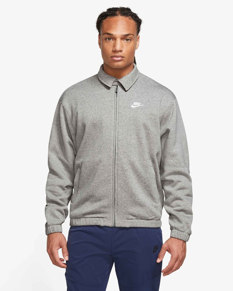 Veste harrington Nike Fleece Gris pour homme