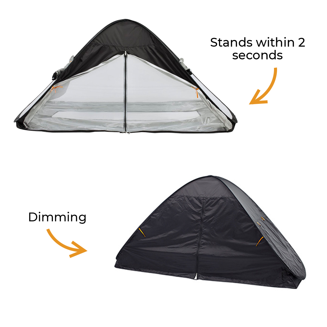 Deryan Luxe Pop Up zwart Bedtent Klamboe