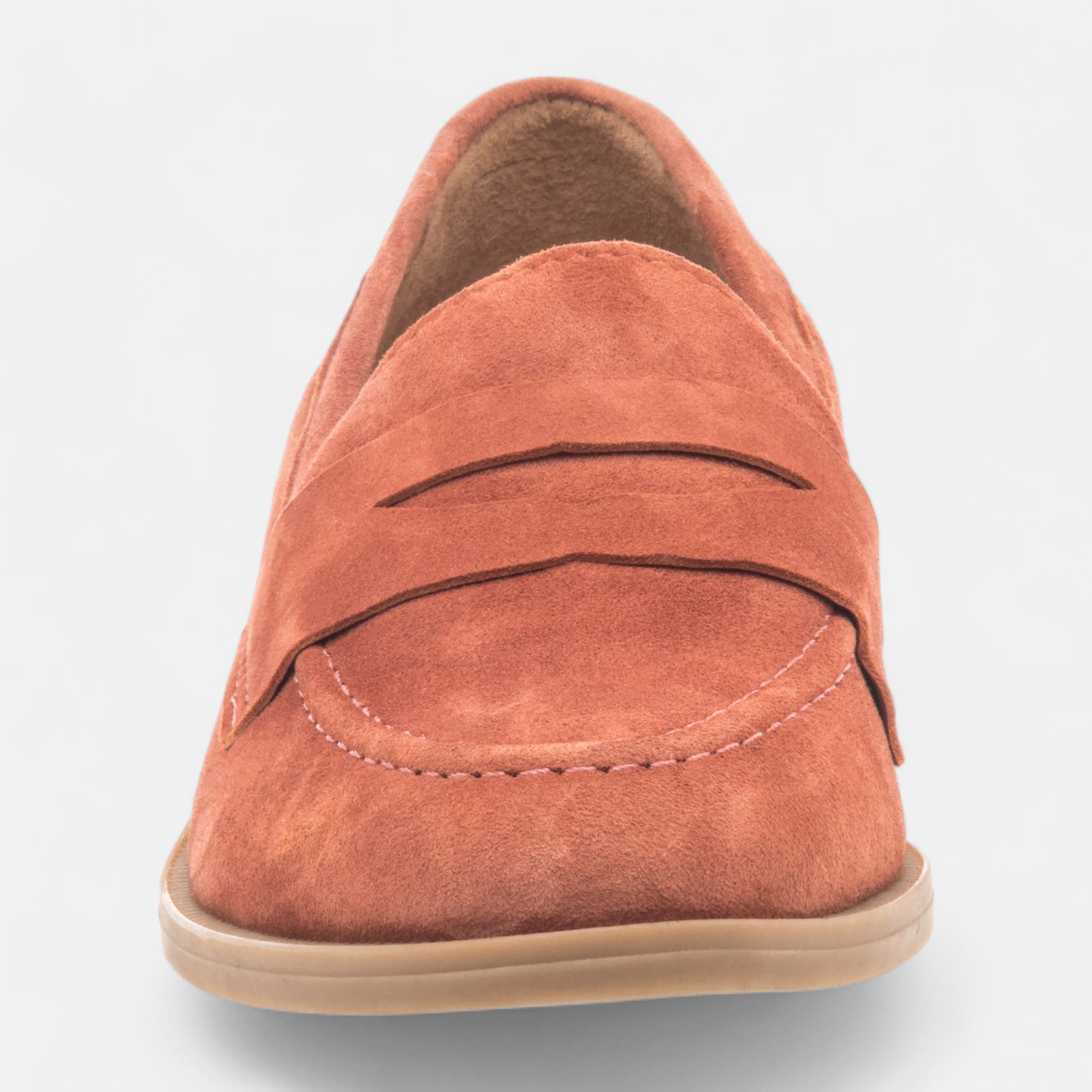 Mocassins Femme en cuir corail