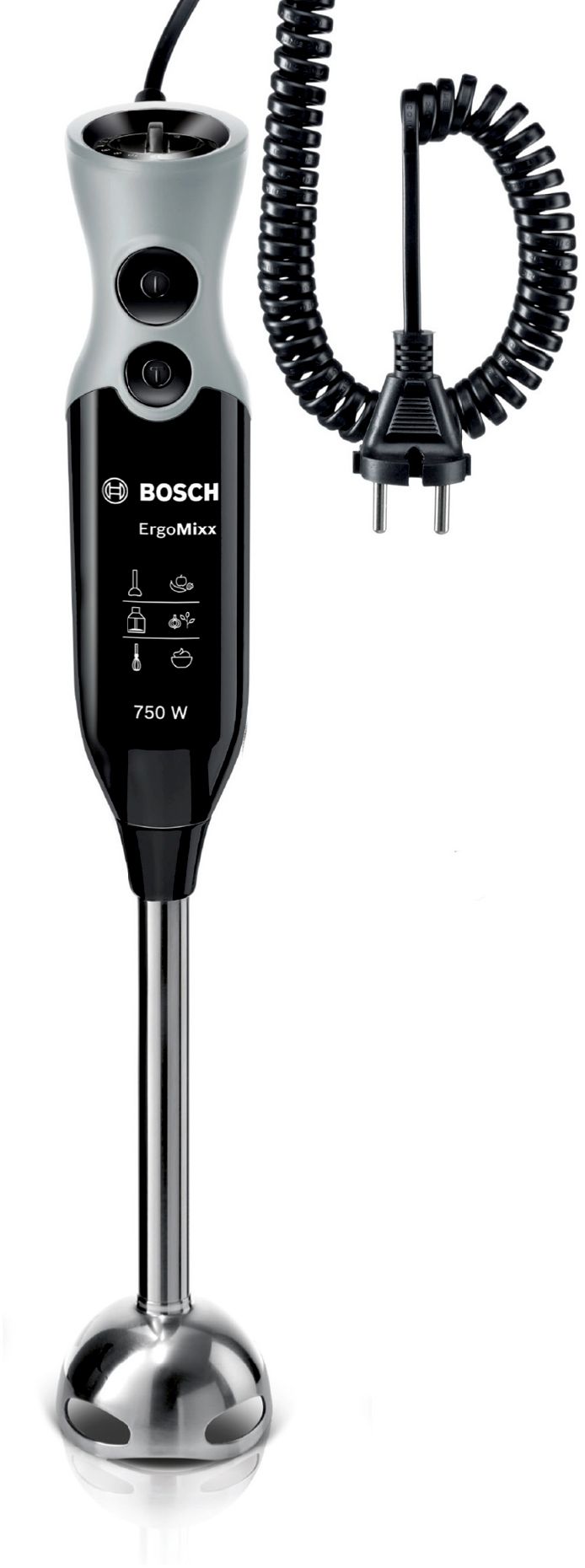 Batedeira de mão ErgoMixx 750W, preta, MSM67170