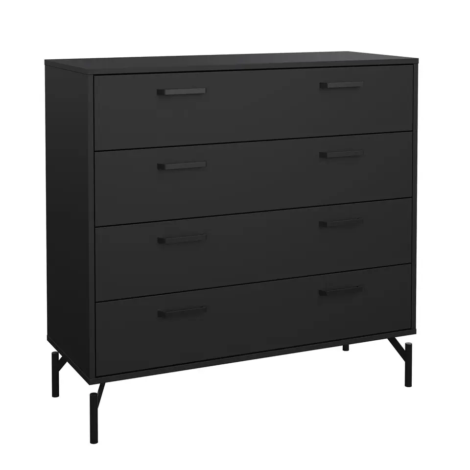 Ladekast Canada - mat zwart - 96x99x40 cm
