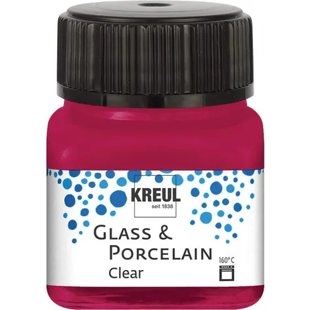 KREUL Glass & Porcelain Clear, weinrot, 20 ml