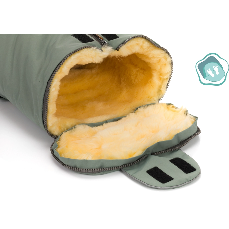 fillikid Winterfußsack Pamir Gr. 0 Echtfell Salbei
