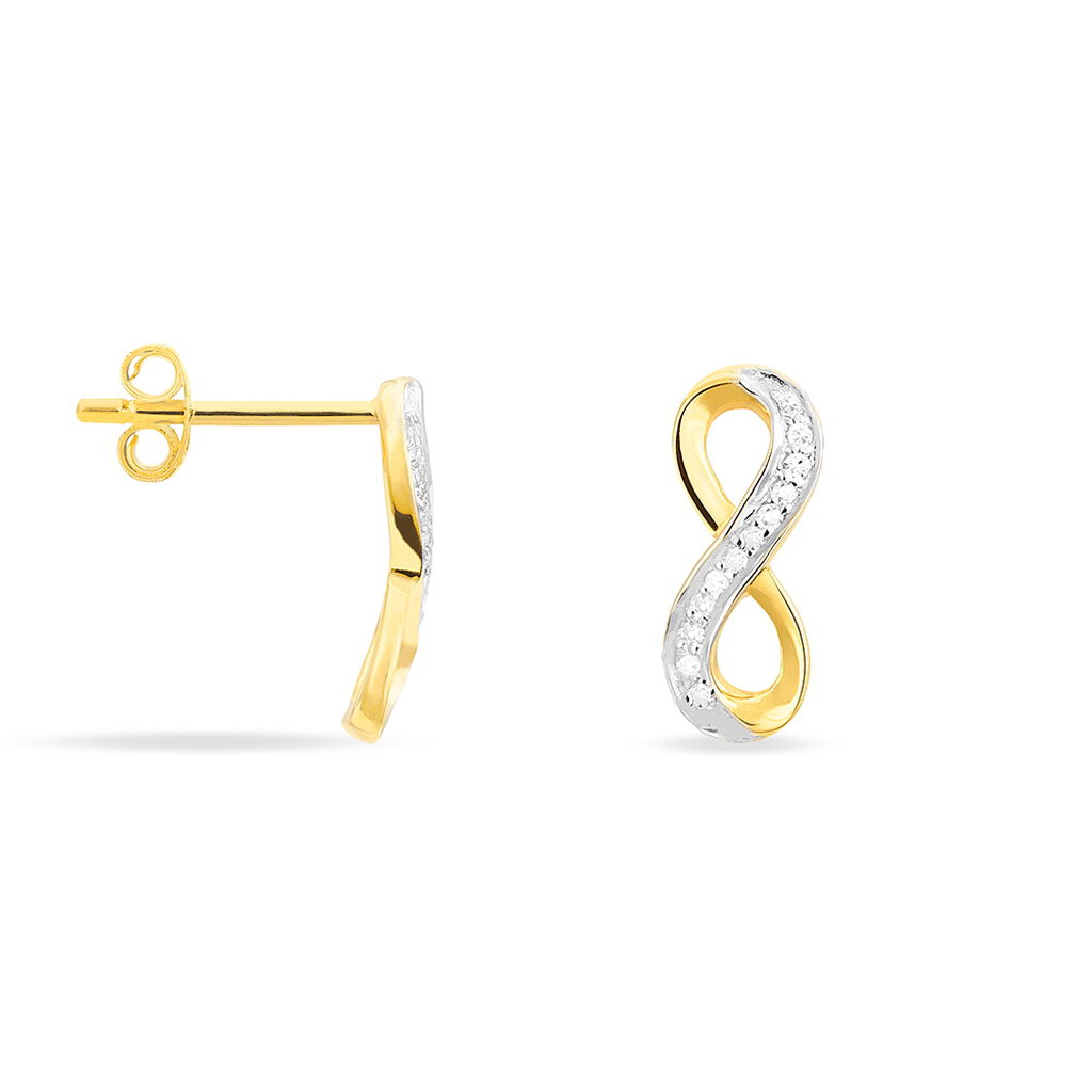 Boucles D'oreilles Puces Chacha Or Jaune Diamant