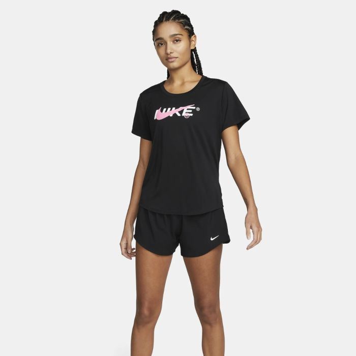 Nike Dame Shorts One Dri-Fit Mid-Rise 3 Inch Brief-Lined Shorts Sort