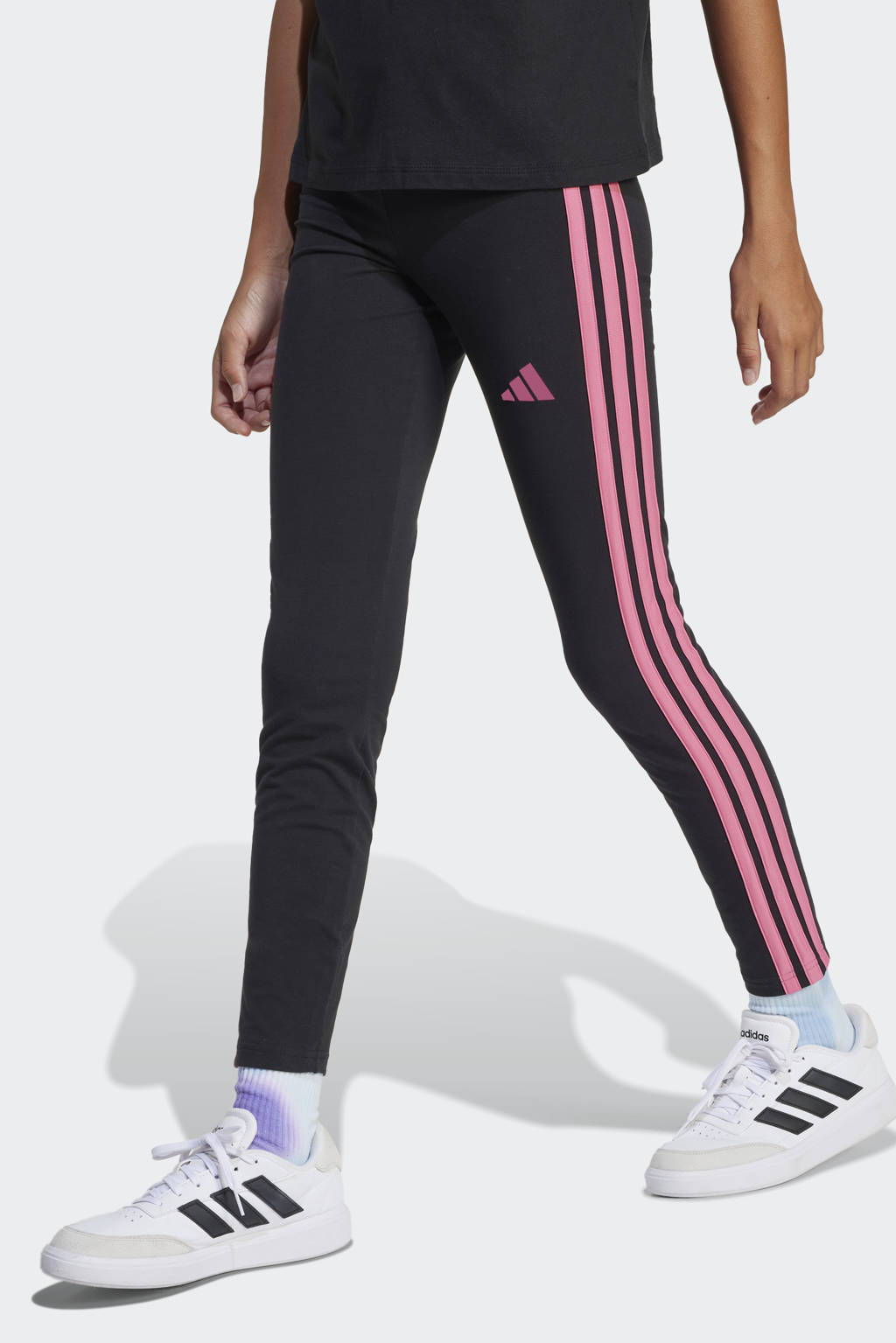 adidas aansluitend leggingzwart/fuchsia