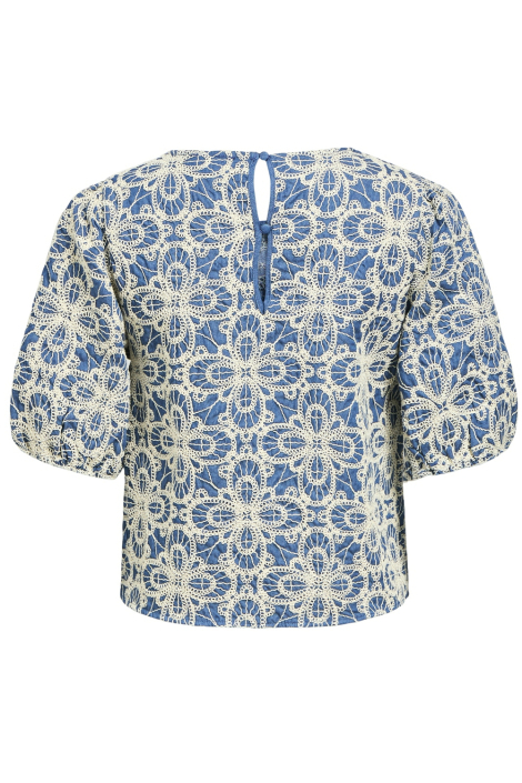 Object blauwe dames blouse