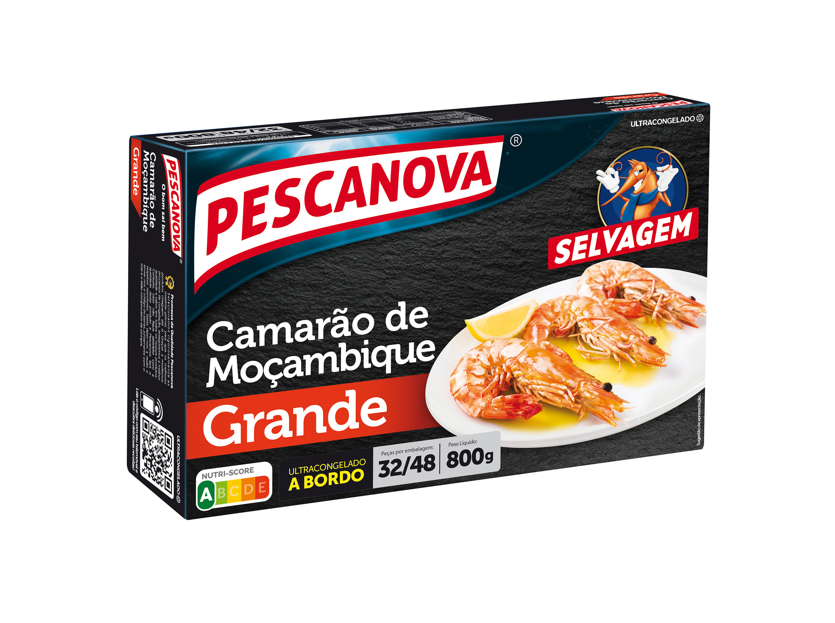 CAMARÃO PESCANOVA MOÇAMBIQUE GRANDE 32-48 800G